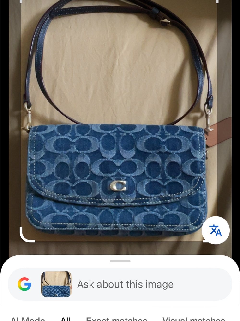 Coach Hayden denim crossbody